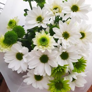 White and Green Mixed Bouquet